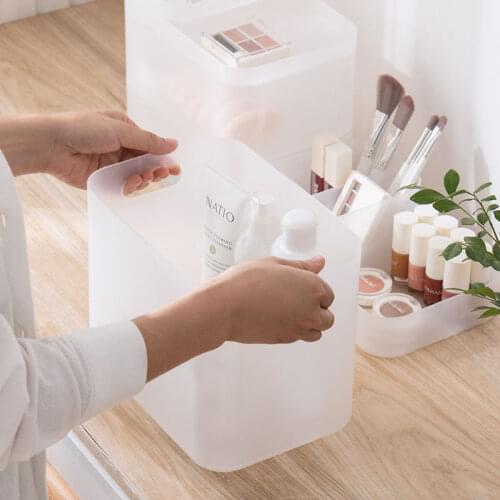 4 Size Cosmetic Storage Box Plastic Makeup Storage Organizer Jewelry Nail Polish Makeup Container Desktop Sundries Storage Box