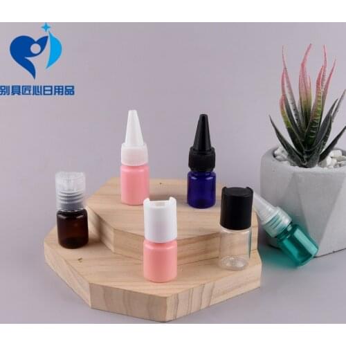 500pcs/lot 5ml Plastic bottle Cosmetic Bottle with Plastic Flip Top Cap Free Shipping Single piece sale travel bottle