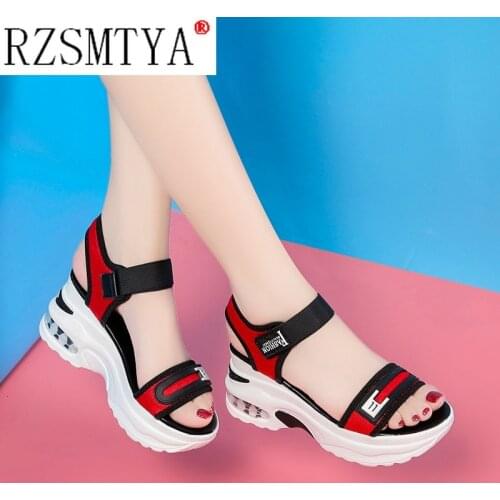 Platform Sandals Muffin Bottom 2021 Symphony Chunky High Heel Student Increase Summer Beach Shoes Sandalias Mujer