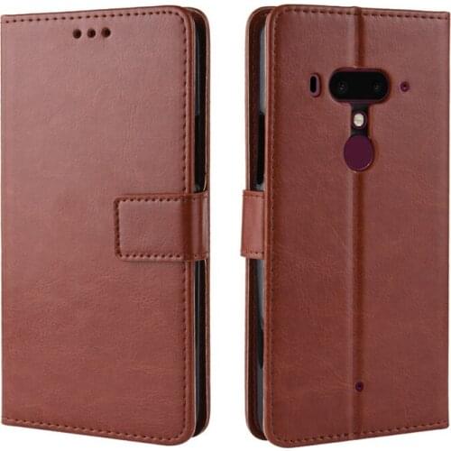 For HTC U12 plus Case Luxury Leather Flip Wallet Phone Case For HTC U12+ Case Stand Function Card Holder