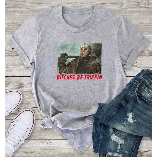 Colored bitches be trippin Halloween killer T-Shirt 100% Cotton women graphic grunge unisex tumblr Fashion casual tshirt top tee