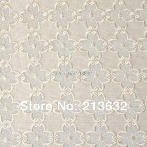 D po70 Organza embroidery fabric factory jewelry fashion white embroidered cloth perfume embroidery lace embroidery lace