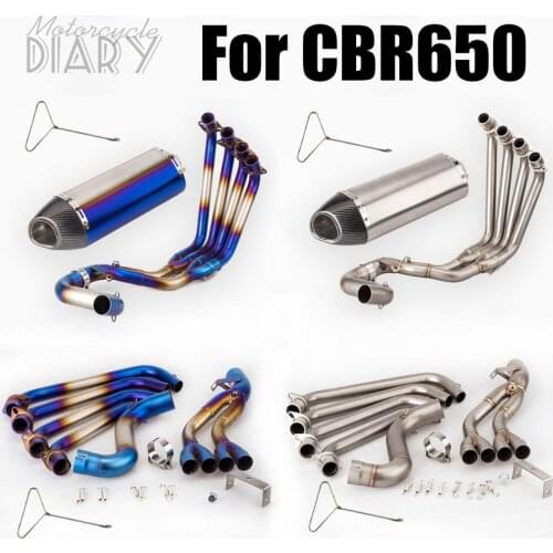 For Honda CBR650F CBR650 CB650F CBR 650 650R Motorcycle Full Exhaust Systems Front Link Pipe Escape Moto Stainless AK R77 Racing