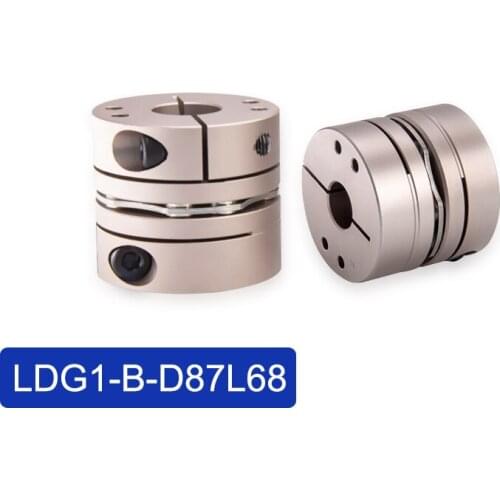 LONGWE Servo Motor Flexible Diaphragm Coupling D87 L68 High Torque 8 Screws Disc Shaft Coupler 18-42mm