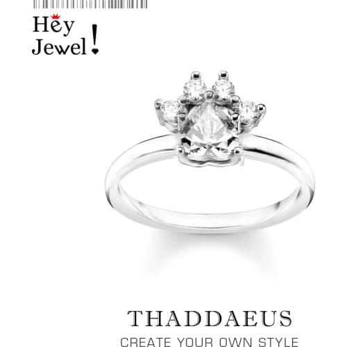 Ring Brilliant Paw Cat,Europe Style Delicate Fine Jewerly For Women,2021 Summer Brand New Cute Gift In 925 Sterling Silver