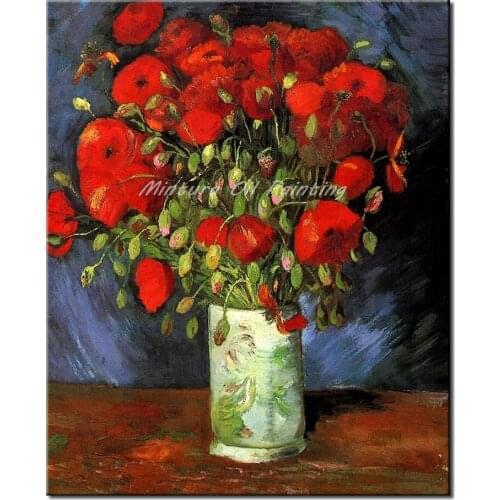 Red Poppy Of Vincent Van Gogh Handpainted Reproduction Famous Oil Painting On Canvas Wall Art Picture Wall Decor For Living Room