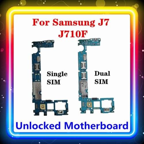 For Samsung Galaxy J7 2016 J710 J710F Motherboard Single/Dual SIM J710FD/DS Working Well With Full Chips Android OS Mainboard