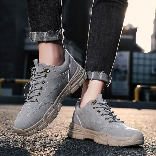 Mens Sneakers Plush Lining Warm Boots for Man Working Boots Lace Up Round Toe Casual Shoes Men Shoes New 2020 Autumn Winter