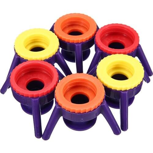 6pcs 4 Sizes Flip Toss It Bottle Cap Stand Kit Kichen Bathroom Shampoo Holder Leakproof Cover Bottle Cap