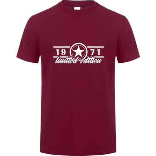 Summer New Limited Edition 1971 T Shirt Men Cotton O-neck Short Sleeve 1971 Birthday Gift T-shirt Mans Tops Tee OZ-257