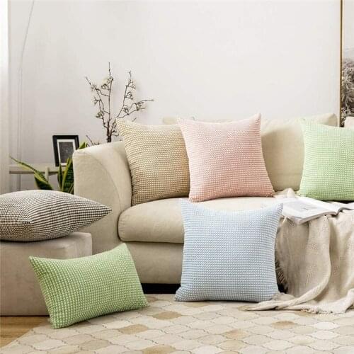 Plush Cushion Cover Geometric Pillow Cover for Living Room 18x18 Decorative Pillows Nordic Pillowcase for Home Decor