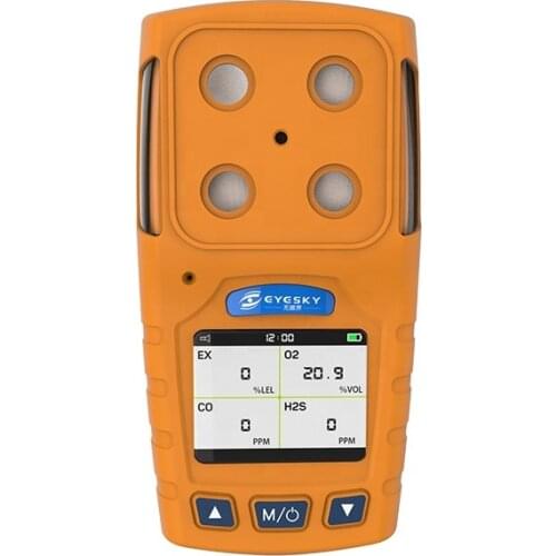 Portable 4 in 1 Multi Gas Detector/ Gas Analyzer for CO/H2S/O2/CH4 testing
