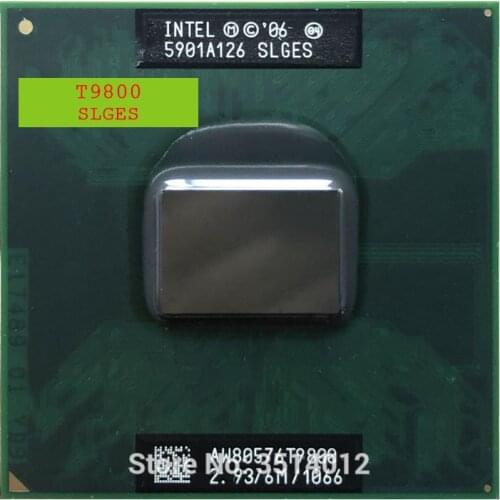 Intel Core 2 Duo T9800 SLGES 2.9 GHz Dual-Core Dual-Thread CPU Processor 6M 35W Socket P