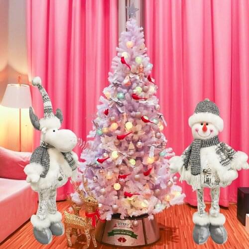 82cm Big Size Christmas Dolls Retractable Christmas Elk Snowman Elk Toys Xmas Figurines Gift for Kids Christmas Tree Ornament