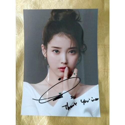 Hand signed IU Lee Ji Eun autographed photo 5*7 inches K-POP 102020F