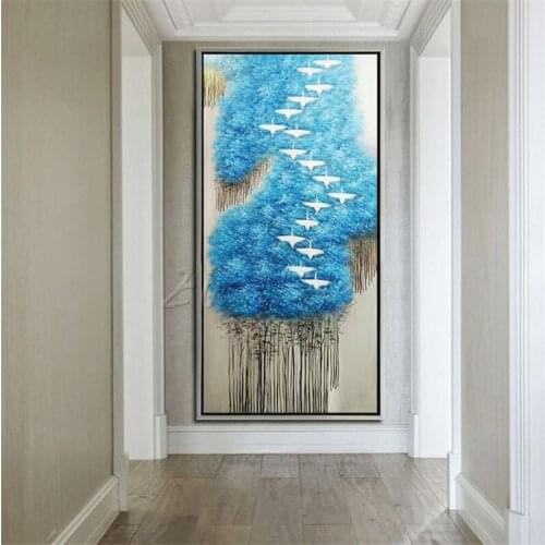 Hand painted Modern Abstract Canvas Oil Painting Wall Art decorative Pictures for living room Home Decor Abstract_Color_00024