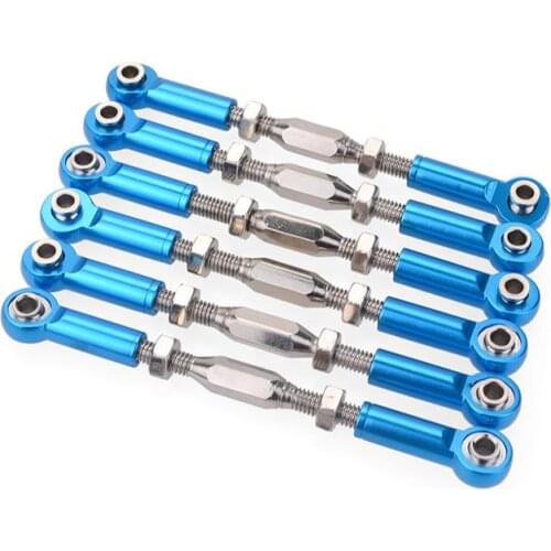6Pcs 71mm Aluminium Alloy Servo Linkage Pull Rod for HSP Redcat ZD Racing Hpi LRP Wltoys 1/10 Drift Car Monster Truck Buggy