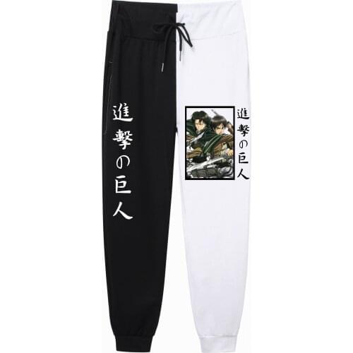 Japan anime Attack on Titan Mikasa print PatchworkPants Harajuku Mens Pants Joggers Male Trousers Casual Sweatpants sweatpants