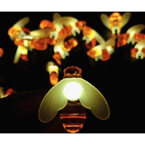 Solar energy bee lamp string courtyard Lawn decorative lamp outdoor waterproof lighting lamp home decoration accessories