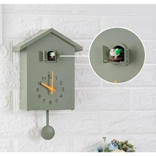 Modern Bird Cuckoo Quartz Wall Clock Home Living Room Horologe Clocks Timer Office Home Decoration Gifts Hanging Clock 3 Colors