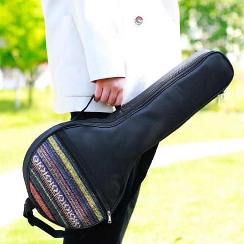 4-String Banjo Gig Bag Concert Ethnic Style Plus Cotton Carrying Bag Case Banjo Ukulele Backpack Musical Instrument Accessories