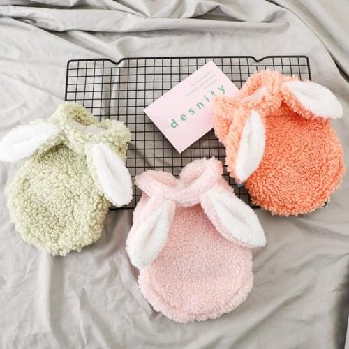 Pet Dog Hooded Sweater Dog Coat Cats and Dogs Small Dogs Rabbit Ears Double Vest Pet Supplies Accessories