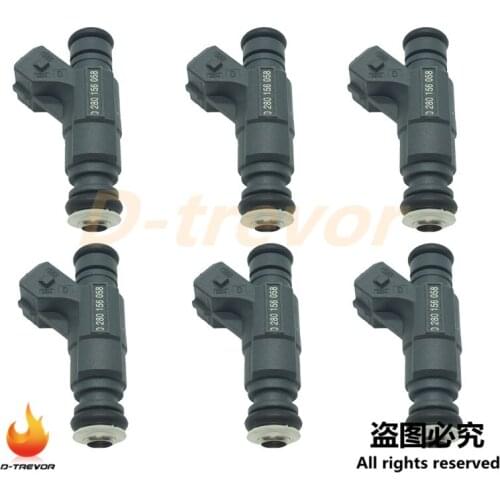 6Pcs OEM 0280156058 Fuel injector For Volkswagen Passat 1.8L L4 1998-2005