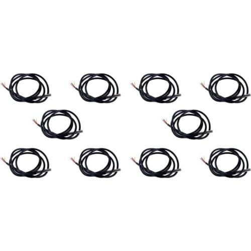 10PCS Waterproof 18B20 Temperature Probe Temperature Sensor 3Meters Wire (DS18B20)