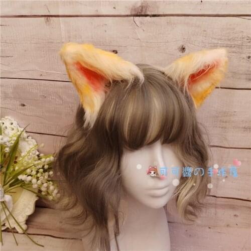 Handmade Animal Beast Ears Hair Pin Headdress Cosplay Lovely Plush Dog & Wolf & Cat & Fox Ear Lolita Hairpin Hair Accessory Prop