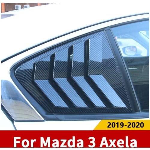 1 Pair Car Rear Quarter Panel Side Vent Window Louver Cover For Mazda 3 Axela 2019 2020 Car Styling Accessories