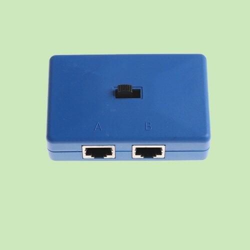 1PC Mini 2 Ports Rj45 Inner/External Network Switch Splitter Box Avoid Cable Plug High Quality