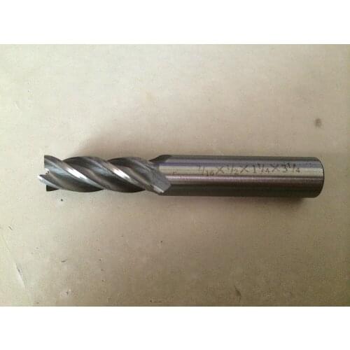 10pcs/lot Cnc tool 4 blade 7/16 x1/2'' straight shank end milling cutter HSS-Al carbide end mill engraving bits