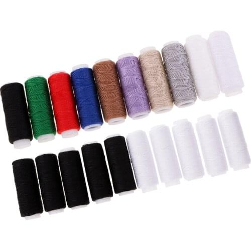 20Pcs Polyester Sewing Thread Spools for Jeans Leather Sewing Repair Needlecrafts