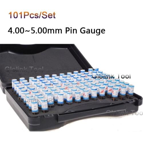 4.00~5.00mm 101Pcs/box Steel Pin Gauge Pin Measure Gauge Pin Measuring Tool Feeler Gauge