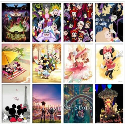 5D DIY Diamond Painting Disney Cartoon Animal Mickey Minnie Diamond Embroidery Mosaic Cross Stitch Handmade Art Home Decor Gift