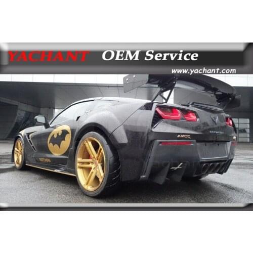 Car-Styling FRP Fiber Glass Rear Bumper Diffuser Fit For 2014-2015 Corvette C7 RK-Sports Style Rear Diffuser