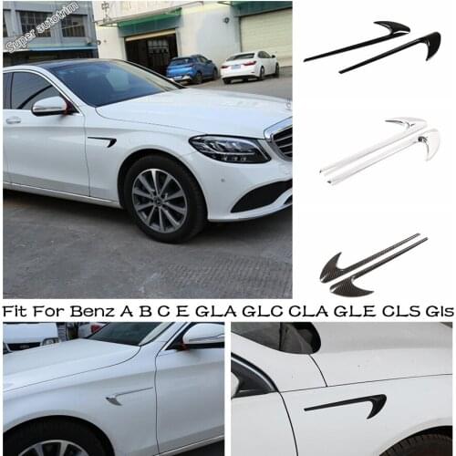 Car Exterior Hood Air Intake Flow Vent Side Wing Fender Cover Trim Shark Gill For Mercedes Benz A B C E GLA GLC CLA GLE CLS Gls