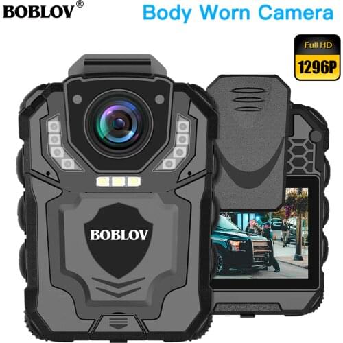 BOBLOV T5 64GB Mini Body Camera Police 1296P Video Recording Wearable Camera Night Vision Loop Recording DVR Security Cam