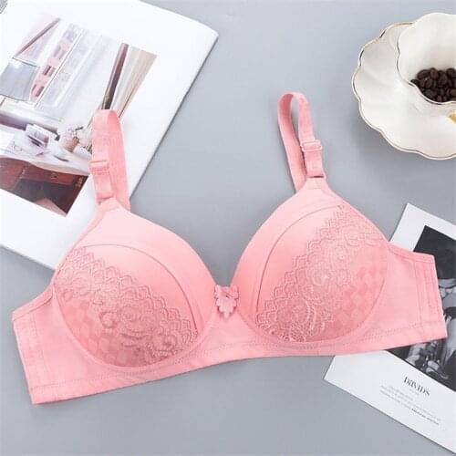 Plus Size Bralette Push Up Bras Lace Print Cotton C Cup Plump Bralette Sexy Bra Underwear Brassiere Gather Bralette Lingerie