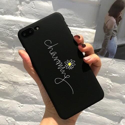 Phone Case Ultra thin Frosted Cute Daisy Flower For iphone6 6s 7 8 plus XR covers Lovely Cartoon Floral Back Cover PC Hard cases