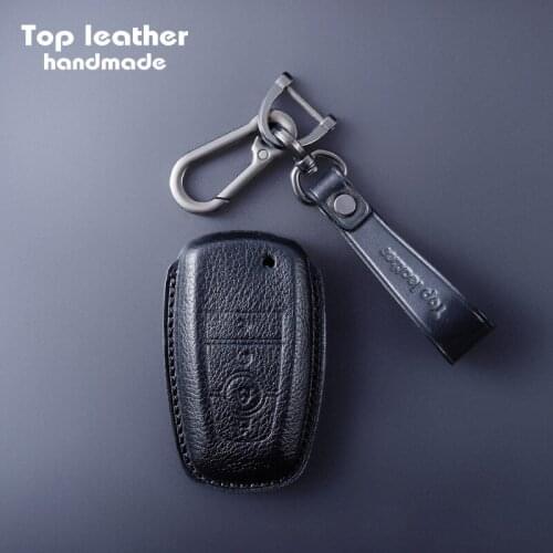 Crazy Smith Handmade Car Key Leather Cover for Ford EDGE/MONDEO/Focus ST Vegetable Tanned Leather High Quality Fathers Day Gift