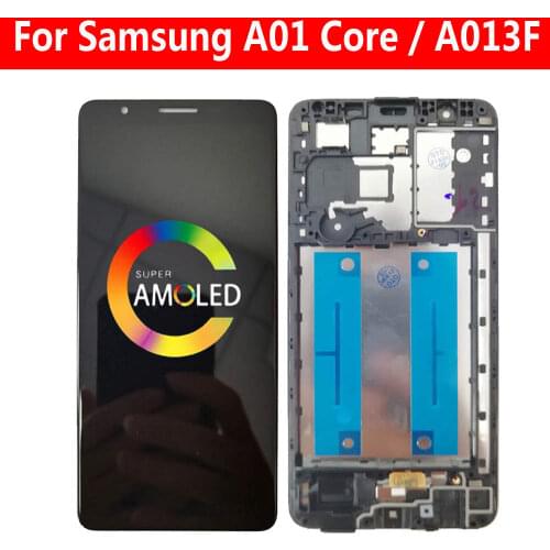 For Samsung Galaxy A01 Core LCD With Frame A013 SM-A013F/DS A013G Display A01core Screen Touch Digitizer Assembly 6.3" Phone Lcd