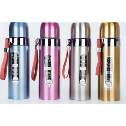 500ml Double Layer Outdoor Sports Bottle Stainless Steel Vacuum Sealed Insulated Water Bottle Travel Mug Tumbler Cup With Lid