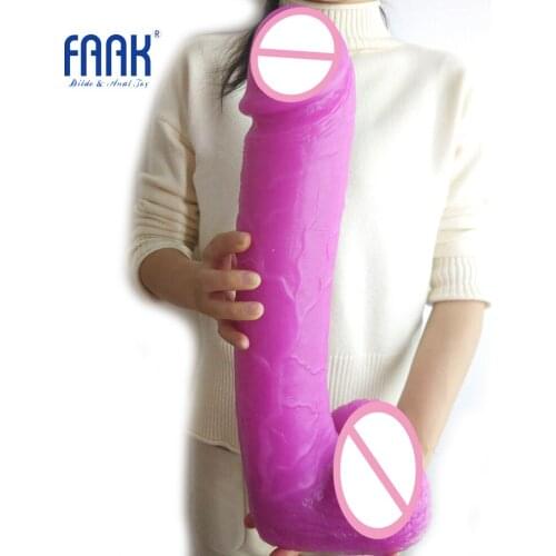 FAAK Giant Realistic Dildo 16.5inch Huge Long Penis Big Dong 2.95 Inch Thick Female Masturbator Anal Sex Toys Massive Cock
