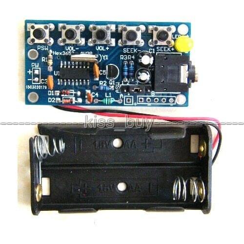 FM 76MHz-108MHz Wireless Stereo FM Radio Receiver Module PCB DIY Electronic Kits