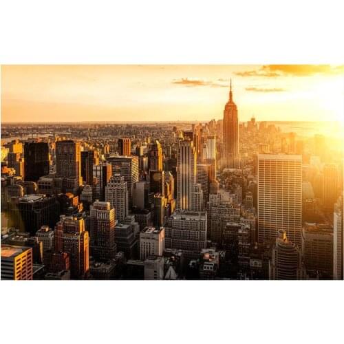 Custom photo 3d wallpaper Modern city sunset scenery buildings background decor room 3d wall murals wallpaper for walls 3 d