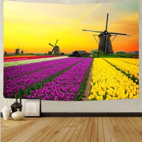 Landscape Tapestry Garden Forest Tapestries Natural Beautiful Print Art Wall Hanging macrame Home Decor Wall Cloth Large Size