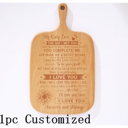 Engraved Cutting Board Personalized With Love Wooden Pastry Wedding Realtor Anniversary Family Recipt Gifts Dropshipping ZB007