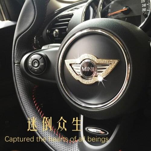 Artificial Diamond Crystal Steering Wheel Center Cover for MINI COOPER R55 R56 R60 R61 F55 F56 F60