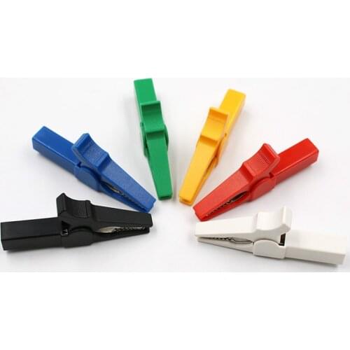 Six colors 55mm Alligator Clips Crocodile Clips Cable Lamp for Car Auto Battery Charger Charging Connector Socket Plug